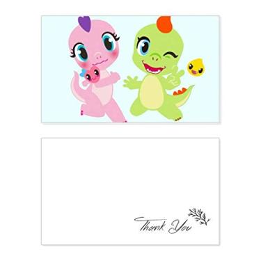 Imagem de Dinosaur Kingdom Love You Thank You, cartão de aniversário, saudações, casamento, agradecimento