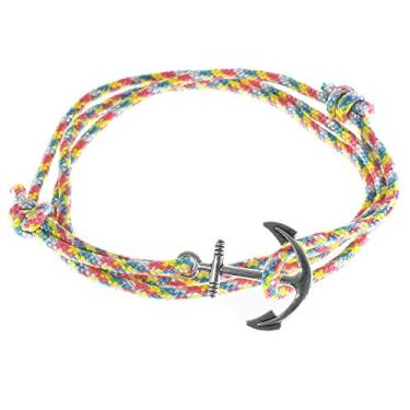 Imagem de West Coast Paracord Pulseiras masculinas ajustáveis com âncora náutica e anzol – Disponível em uma variedade de acabamentos e cores – Feito de corda de nylon, Nylon, metal