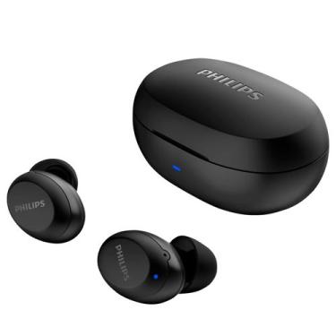 Imagem de Fone de Ouvido Bluetooth Philips TAT1235bk Preto tws com Microfone e Bateria de Até 18h, Resistente à Água IPX5