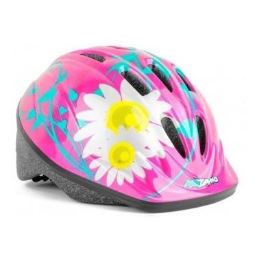 Imagem de Capacete Ciclismo Infantil Kz-008 Rosa Com Flores Tamanho S