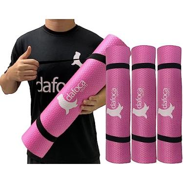Imagem de Kit 3 Tapetes Yoga Mat Exercícios DF1030 50x180cm 5mm Rosa Dafoca Sports
