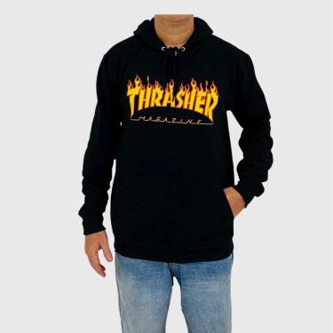 Imagem de Moletom Thrasher Capuz Fech Flame Logo Masculino-Masculino