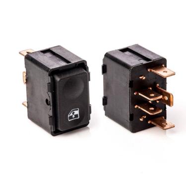 Imagem de Botão do Vidro Elétrico Escort Logus Pointer Verona Lado Passageiro Sem Moldura 5 Vias - Kostal - 3900200