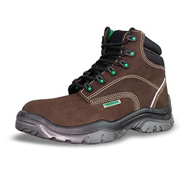 Imagem de Botina confeccionada em Nobuck Marrom com fechamento em cadarço N°36