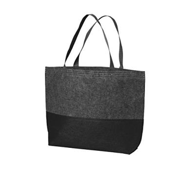 Imagem de Bolsa de feltro masculina Port Authority, Black/ Felt Charcoal, OSFA