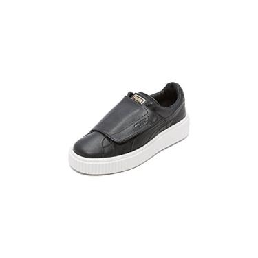 Imagem de PUMA Tênis feminino com alça de plataforma Wn, Preto/branco, 6.5
