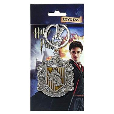 Imagem de Harry Potter Hufflepuff School Crest Pewter Keychain,Multicolor