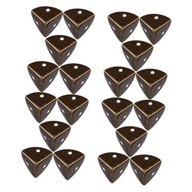 Imagem de HEMOTON Caixa Com 40 Unidades canto de caixa de madeira protetor de gabinete protetor de caixa de jóias protetor de quina para moveis Proteção de canto para móveis vintage