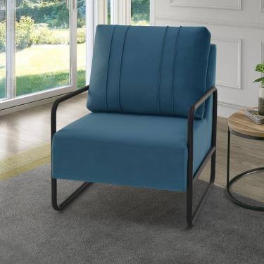 Imagem de Poltrona Decorativa Zoe Braço em Ferro 70 cm Estofama