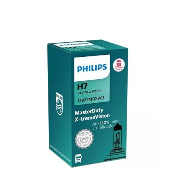 Imagem de Lâmpada Farol H7 Philips Master Duty X-Treme Vision 24V