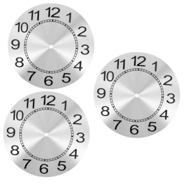 Imagem de DOITOOL 3 Peças Mostrador De Relógio De Parede Relógio DIY Material De Relógio Mostrador De Substituição Peça De Relógio Acessório Mostrador De Relógio Para DIY Alumínio Materiais