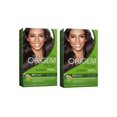 Imagem de Creme Alisante Origem 80G Medio Ervas Cereais - Kit Com 2Un