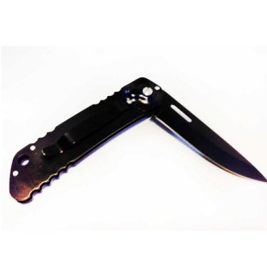 Imagem de Canivete tático azul e preto com clip