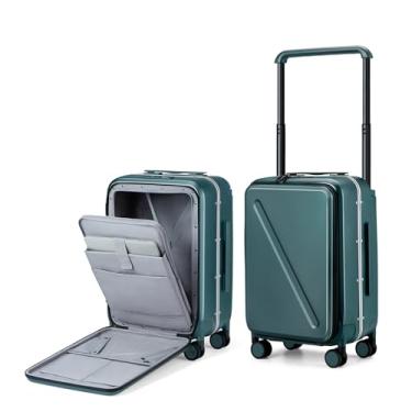 Imagem de Malas de viagem rígidas Milada, Verde escuro, 20-Inch Carry-On, Viagens