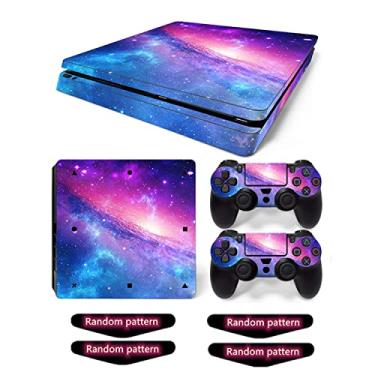 Imagem de Decal Skin for Ps4 Slim, Whole Body Vinyl Sticker Cover for PlayStation 4 Slim Console and Controller (Include 4pcs Light Bar Stickers) (PS4 Slim, Pink Sky)