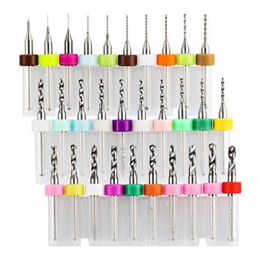 Imagem de Genmitsu Conjunto de 30 peças de brocas PCB, 0,1 mm-3,0 mm, haste espiral de 1/8" CNC para placa de circuito impressão, gravação CNC, PD30A