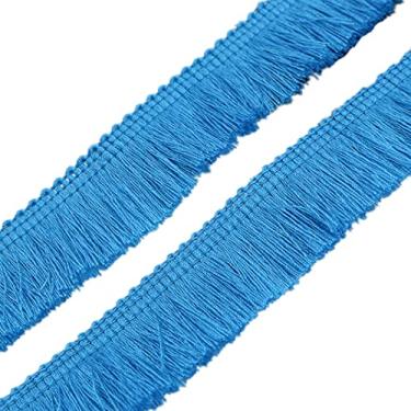 Imagem de Franja de poliéster de 25 metros, acabamento de franja de borla de 2,5 cm de largura, fita de renda decorativa com acabamento de borda de tecido boho para meninas, roupas, cortina, vestido, saia,