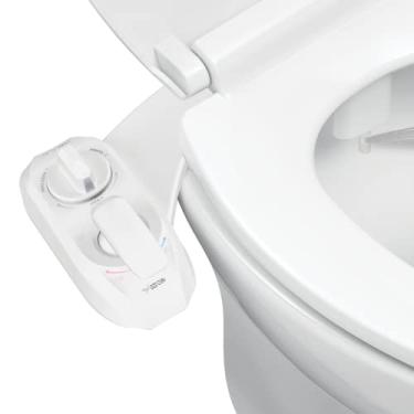 Imagem de LUXE Bidet NEO 320 Plus - Acessório de bidê patenteado para assento de vaso sanitário, dobradiças inovadoras para limpar, instalação deslizante, autolimpeza avançada de 360°, quente, bicos duplos,