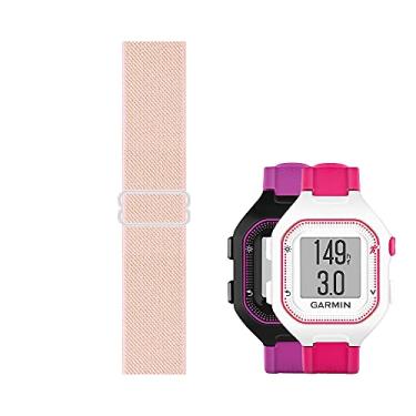 Imagem de C2D JOY Pulseira elástica de nylon compatível com Garmin Forerunner 25 pulseira de relógio acessório de substituição elástico ajustável, Small version watch, Nylon, Sem pedra preciosa
