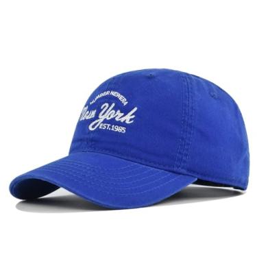 Imagem de TheChic Boné de beisebol bordado em Nova York boné de beisebol masculino e feminino chapéu de sol, Ce569-3 Azul, Tamanho Único