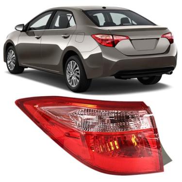 Imagem de Silscvtt Substituição de luz traseira para Toyota Corolla 2017-2019 Lâmpada traseira de freio traseira esquerda lado do motorista externo 8156002B00 TO2804130