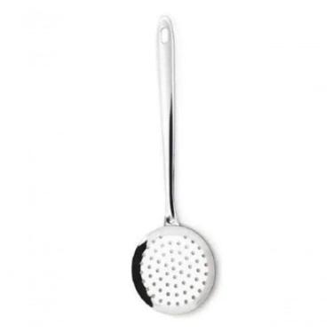 Imagem de Espátula Em Aço Inox Fritar Fritura Peneira Escumadeira