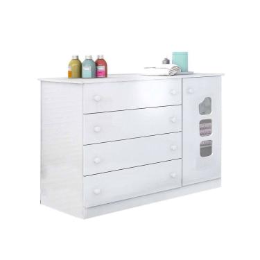 Imagem de cômoda infantil lívia 1 pt 4 gv branca