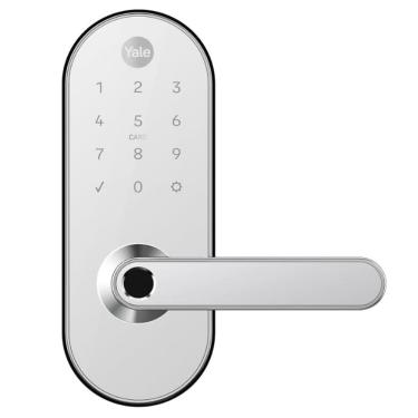 Imagem de Fechadura Digital YMC 420W Yale Branca Cromada 