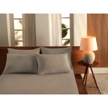 Imagem de Lençol King Malha Lisa com Elastico Vivaldi - Fio 30 Penteado - 100% Algodao (Creme de Avela)