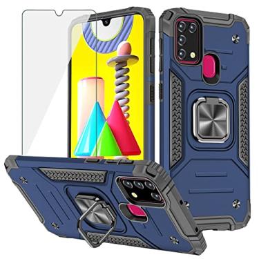 Imagem de Asuwish Capa de telefone para Samsung Galaxy M30s M21 M31/M21s/F41 e protetor de tela de vidro temperado acessórios suporte de anel protetor de suporte Gaxaly 31M Prime Glaxay M 30s 21M feminino