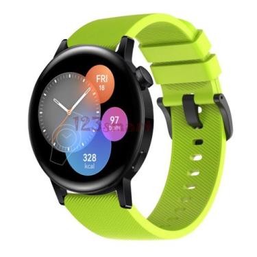 Imagem de Pulseira de Silicone p/ Smartwatch GT3 42mm - 123Smart, Verde Limão