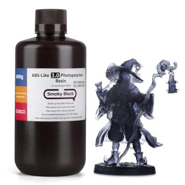 Imagem de ELEGOO ABS-Like Resina 3.0 para impressora 3D Preto Fumê 1KG - Resina de fotopolímero padrão de cura UV 405nm para impressão 3D LCD/MSLA/DLP