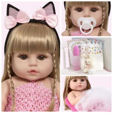 Imagem de Bebe Reborn Silicone Menina Bailarina Loira Com Acessórios - Cegonha R