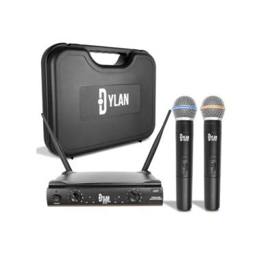 Imagem de Microfone sem fio dylan dw 602 max uhf duplo de mão