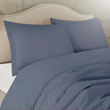 Imagem de Capa Edredom Queen 400 Fios Microfibra Luxo Duvet e Fronha Cor: Cinza 