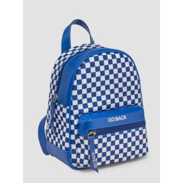 Imagem de Mochila Feminina Pequena Azul Chess - Go Back