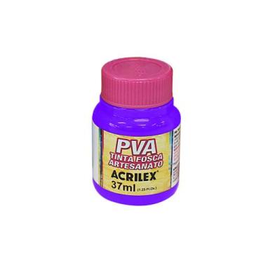 Imagem de Tinta Pva Fosca Acrilex 37ml para Artesanato Cores Diversas, Violeta