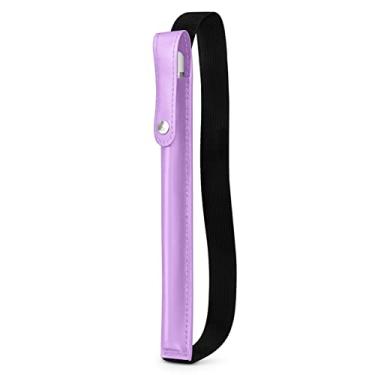 Imagem de DTTO Estojo para Apple Pencil 1ª/2ª Geração, Estojo de Couro PU com Elástico Removível para iPad 9,7"/10,2"/10,5"/11"/11"/12,9", Roxo