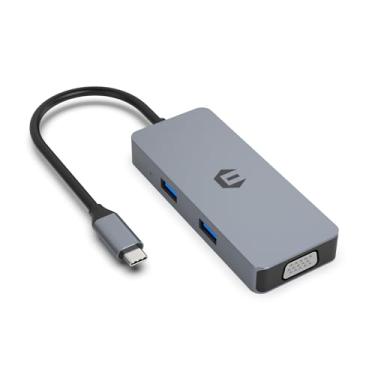 Imagem de USB C HUB, TOTU Hub USB C com várias portas, adaptador USB C 6 em 1, equipado com saída HDMI 4K, leitor de cartão VGA, SD/TF e 2 portas USB 3.0, expanda sua conectividade para dispositivos USB C