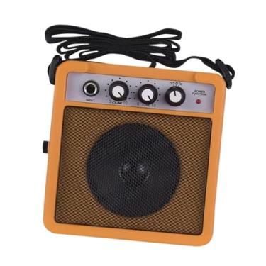 Imagem de Vaveren Mini amplificador de guitarra 5W amplificador profissional alto-falante de guitarra portátil para concerto prática diária palco desempenho, Amarelo