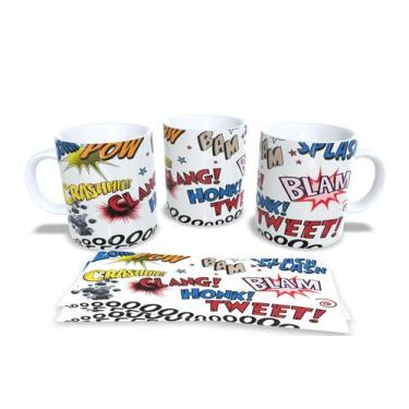 Imagem de Caneca Branca de Porcelana Personalizada Coleção Luta em Quadrinhos - 