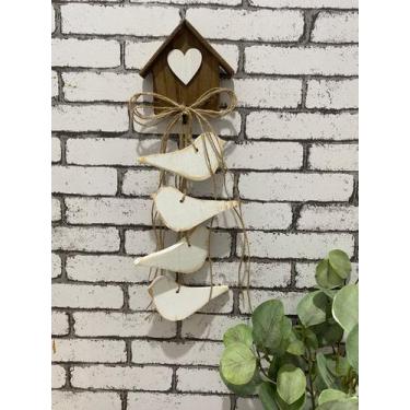 Imagem de Penca  Passarinho Branca com Casinha Decoração de Porta Decoração de P