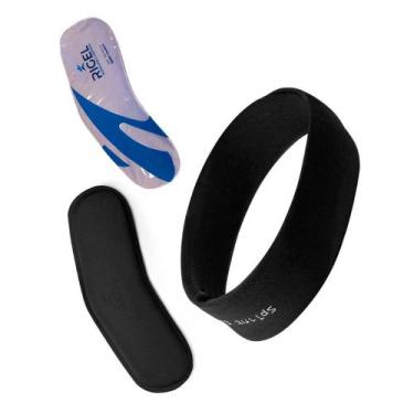 Imagem de Kit Faixa Facial + Tala Flexível Anatômica Mento 143A Rigel, Preto, Ún