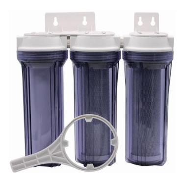Imagem de Kit Filtro Triplo BBI 9.3/4" Transparente PT230TR para Fabricação de C