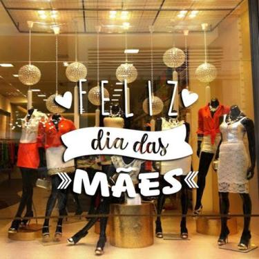 Imagem de Adesivo Decorativo Vitrine Feliz Dia das Mães - AMOR DECOR ADESIVOS, B