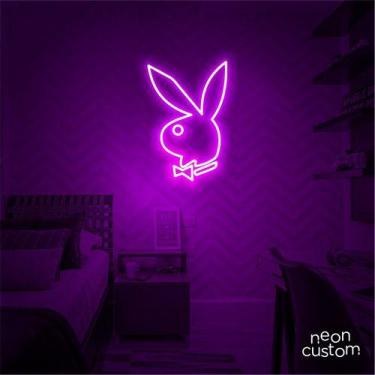 Imagem de luminaria letreiro Neon Led Play Boy 60x40 luminoso decoração p/ selfi