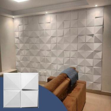 Imagem de Revestimento Para Sala Poliestireno 3d Decorativo Cubos - LuJP Decoraç