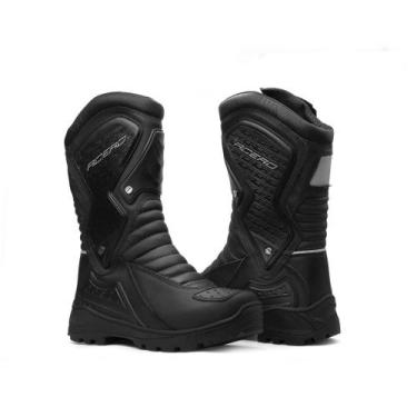 Imagem de Bota Motociclista Masculina Couro Acero Speed Cano Alto, Preto, Cinza,