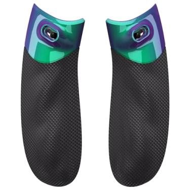 Imagem de eXtremeRate Kit de trava de gatilho para trilhos laterais emborrachados flexores para controle Xbox Series X/S, alças ergonômicas para controle Xbox Core - verde camaleão roxo