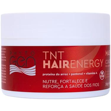 Imagem de Máscara de tratamento para cabelos, TNT Hair Energy, Concentrado de vitaminas, Para todos os tipos de cabelos, Phytogen, 300g, Vermelho